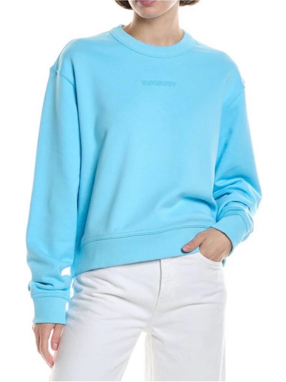Burberry Sky Blue Crewneck Sweatshirt